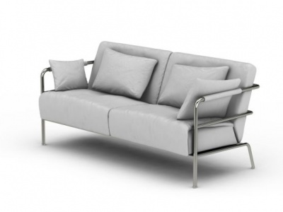 3d银灰色双人沙发免费模型