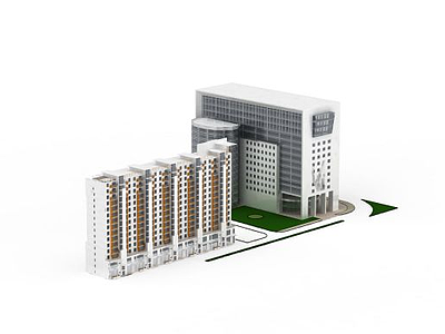 学校建筑大楼模型3d模型