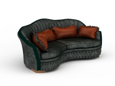 高档双人沙发模型3d模型