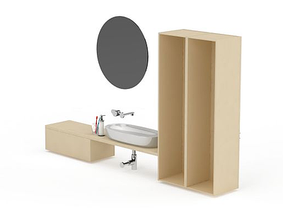 3d浴室柜子套装免费模型