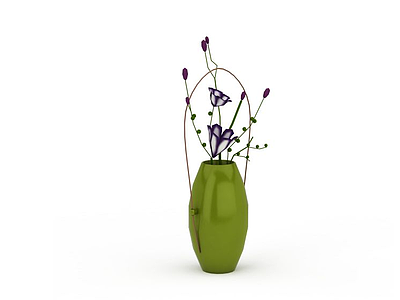 绿色花瓶装饰模型3d模型