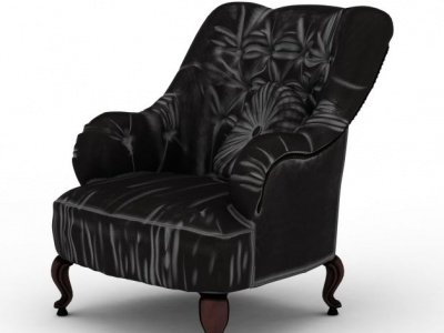 3d黑色印花沙发免费模型