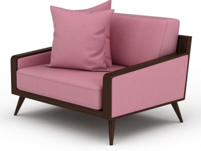 3d粉色沙发免费模型