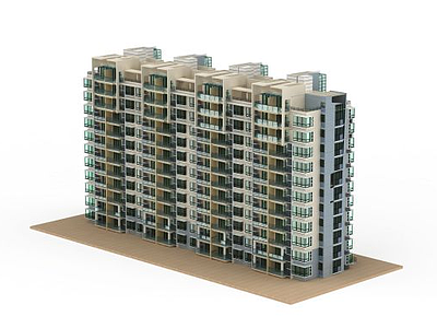 3d居民楼建筑免费模型