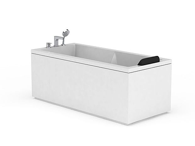 3d普通方形浴缸模型
