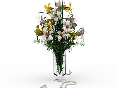 3d精致花卉装饰免费模型