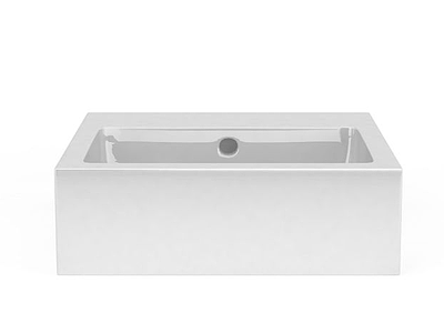 3d方形小浴缸模型