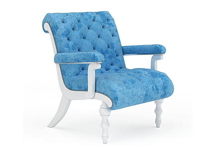 3d<font class='myIsRed'>蓝色沙发椅</font>模型