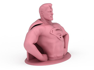 炫酷超人半身模型3d模型