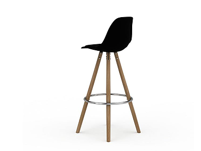3d黑色高脚椅免费模型
