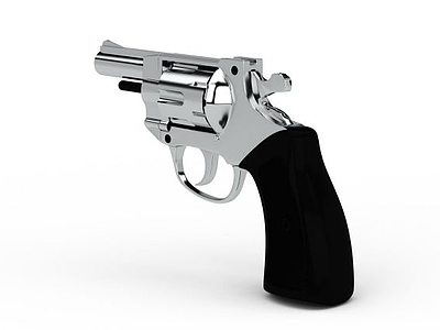 银色手枪模型