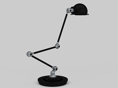黑色台灯模型3d模型