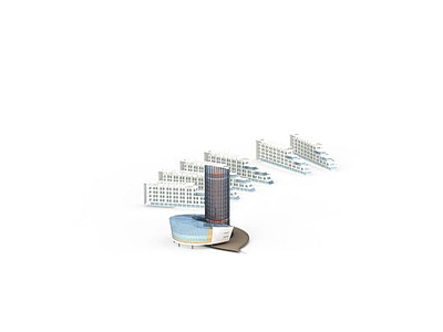 3d城市楼房建筑免费模型