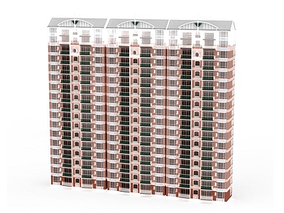 3d高层住宅楼免费模型