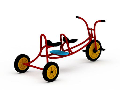 双人小骑车模型3d模型