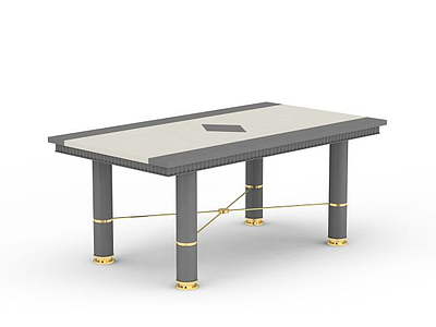 木质长桌模型3d模型