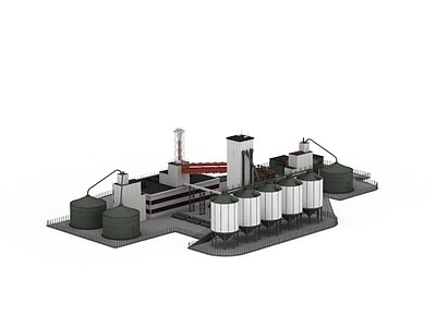 工厂建筑模型3d模型