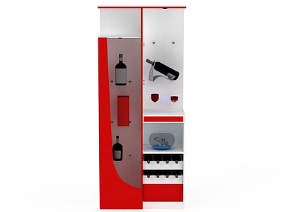 红酒储藏柜模型3d模型