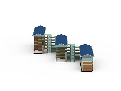 现代楼房模型3d模型