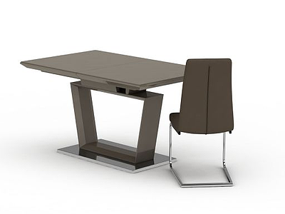 3d简约餐桌椅模型