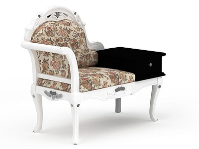 欧式贵妃椅模型3d模型