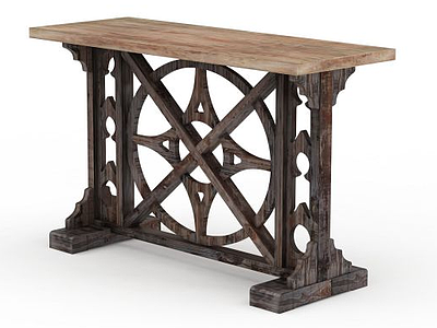 3d中式木桌模型