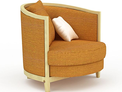 弧形单人沙发椅模型3d模型