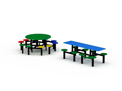 食堂餐桌椅模型3d模型