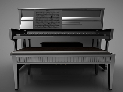 现代风格钢琴模型3d模型
