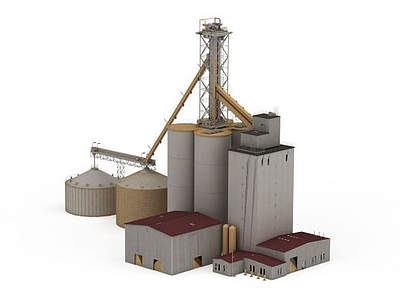 3d工业建筑模型