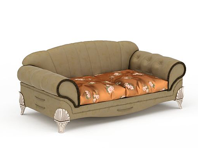 欧式双人沙发模型3d模型