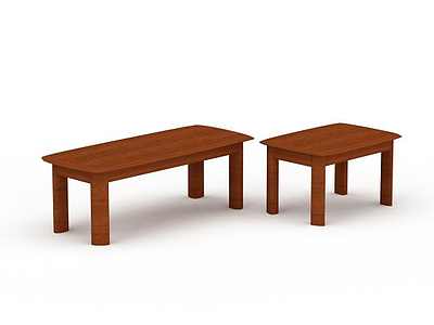 原木桌子3d模型