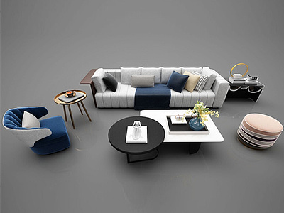 北欧轻奢沙发模型3d模型