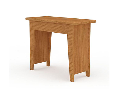 四脚木质桌子3d模型