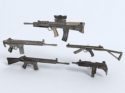 枪械模型3d模型