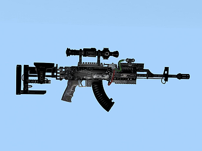 3d<font class='myIsRed'>AK47步枪</font>模型