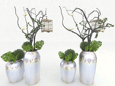 3d现代风格装饰花瓶模型