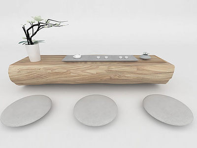 茶桌椅模型3d模型