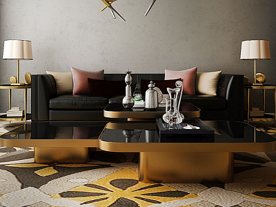 家具沙发茶几组合模型3d模型