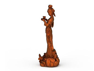 人物铜雕像模型3d模型