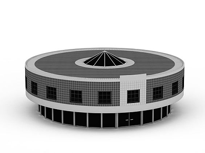 圆形楼房建筑模型3d模型