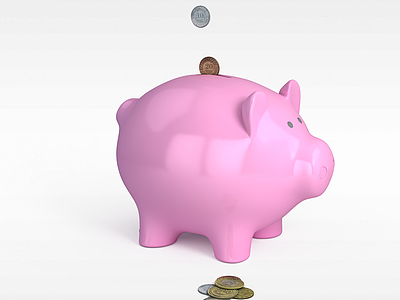 3d小猪存钱罐模型