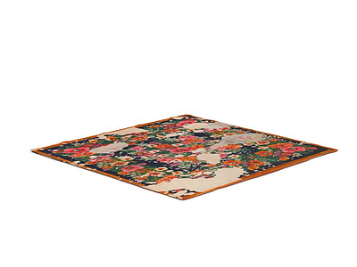中式印花地毯模型3d模型
