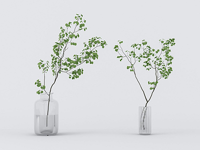 日式水生植物模型3d模型