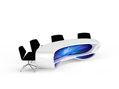 3d时尚演播室桌椅免费模型