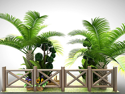 3d现代风格植物模型