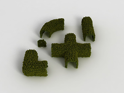 3d园林装饰灌木模型