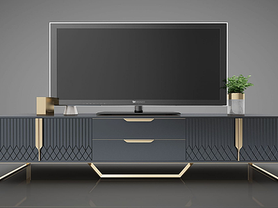 现代电视柜装饰柜模型3d模型