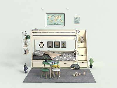儿童卧室模型3d模型