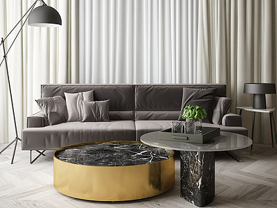 3d现代家居组合休闲沙发模型